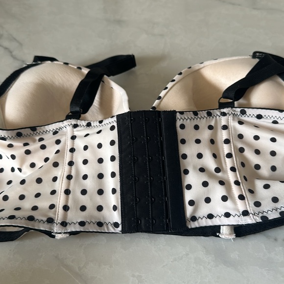 Cream peach with Black Polka Dot Bustier - Picture 5 of 6
